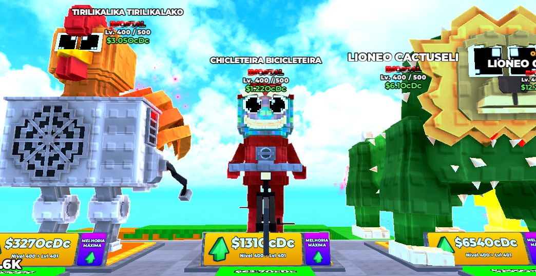 Blocos Sortudos de Explosao de Poder Brainrots IMORTAL lv 400 . 1OCDC/s