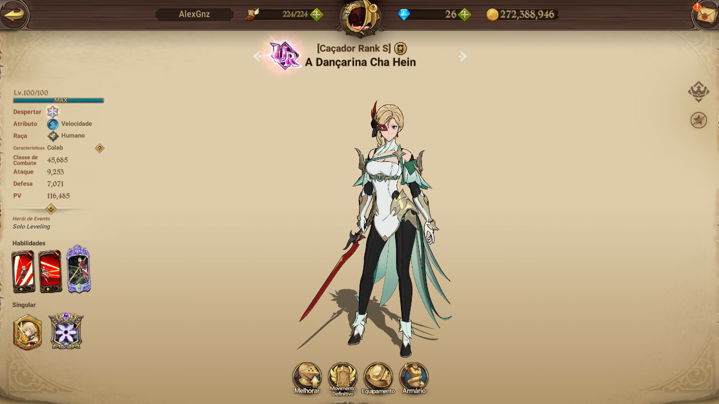 Conta de nanatsu Grand Cross com collab de solo leveling full