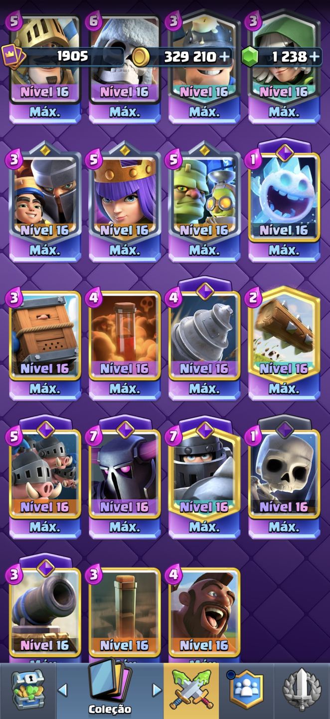 Conta de clash royale