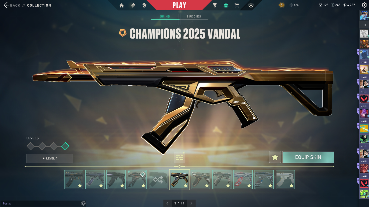 Valorant -Full acesso, ex ascendente 3, com skin exclusivas (champions e loud).
