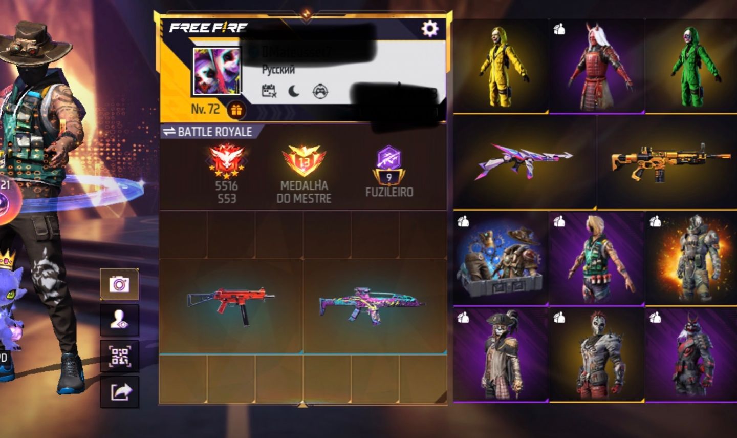 CONTA DE FREE FIRE | SUPER GEMADA | PASSES ANTIGOS E RAROS | PREÇO ÚNICO!