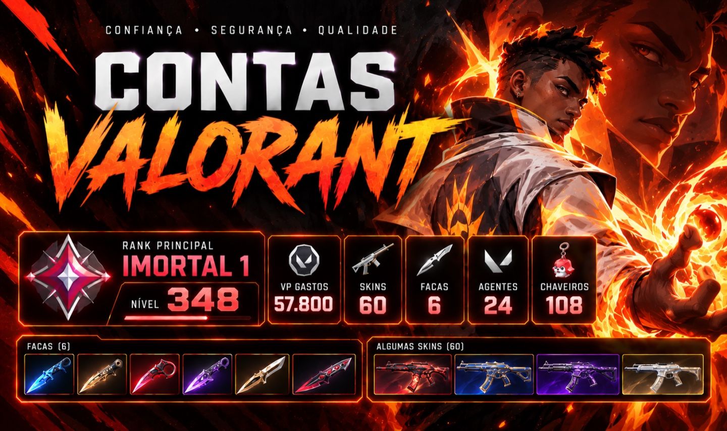 CONTA VALORANT IMORTAL 1 INVENTÁRIO INSANO!