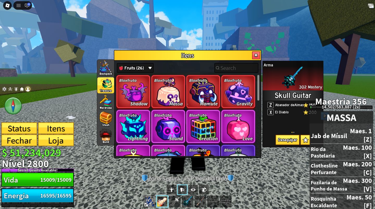 Conta de Blox Fruits Com Dark blade V3, Venom Permanente, Gamepass e raças v4