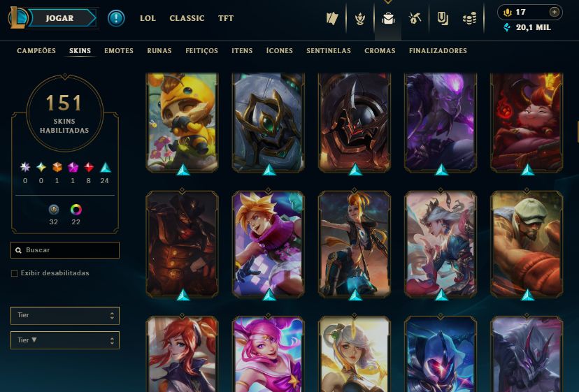 CONTA RIOT 2014 | LOL 151 SKINS LVL 295 + VALORANT 49 SKINS LVL 102 |