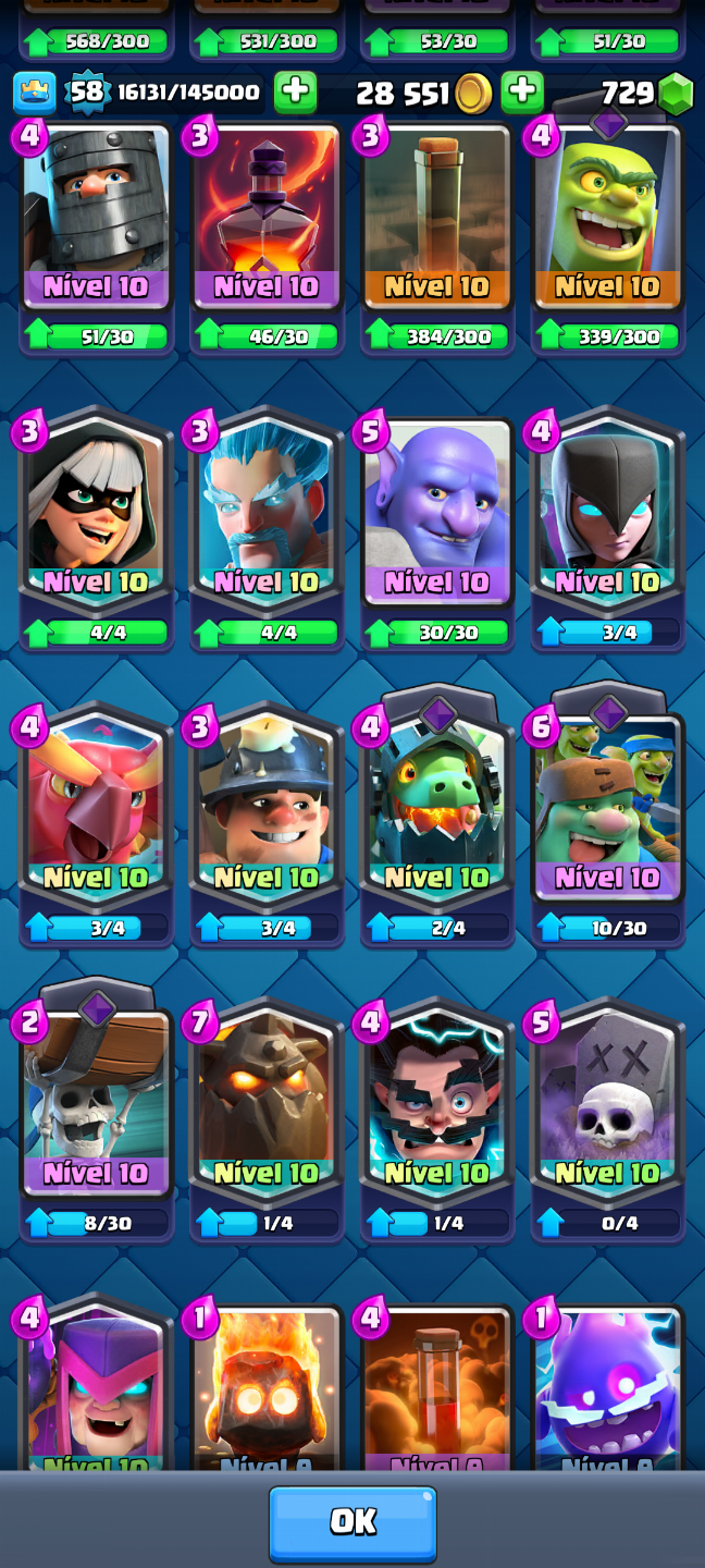 Conta Clash royale com 10500 troféus
