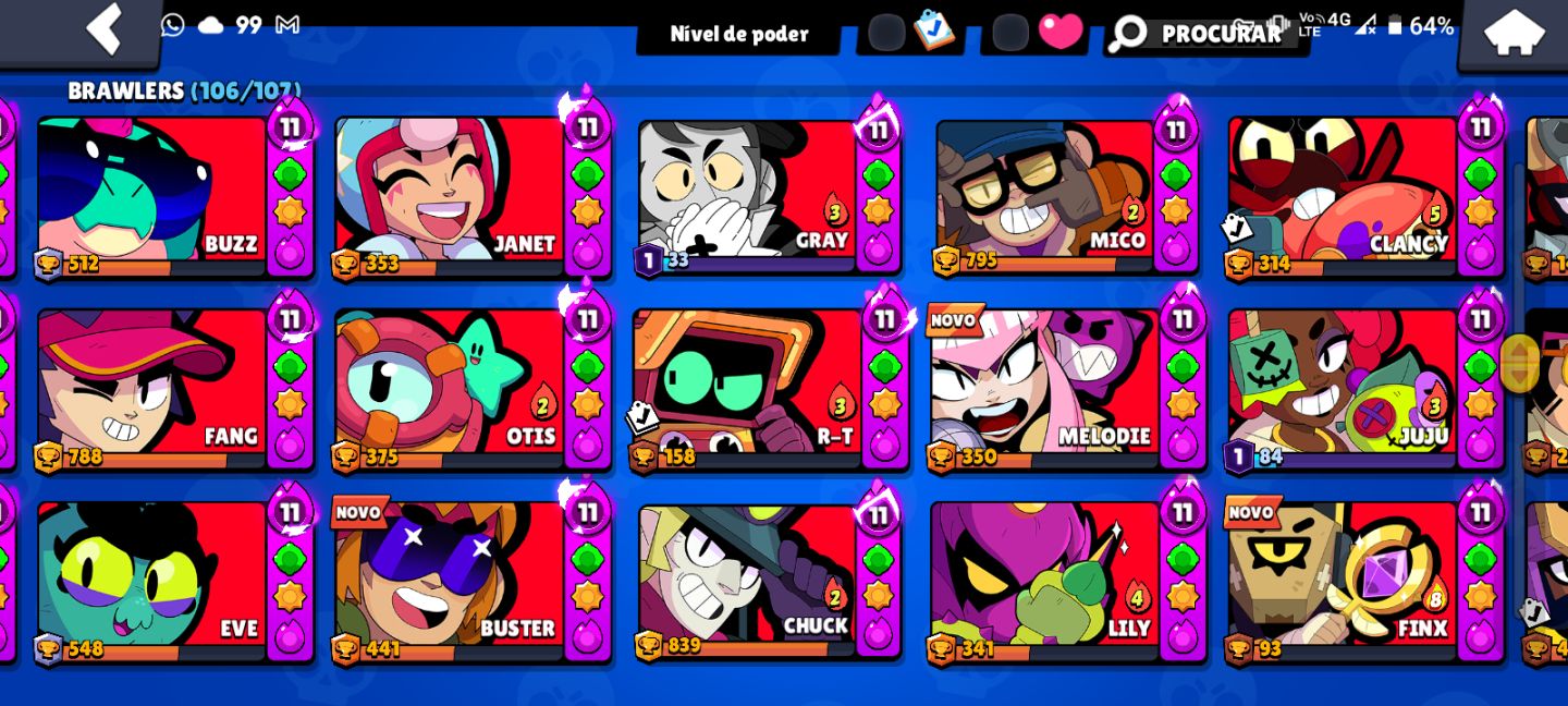 Conta Brawl Stars Completa Skins e Conteúdos Exclus