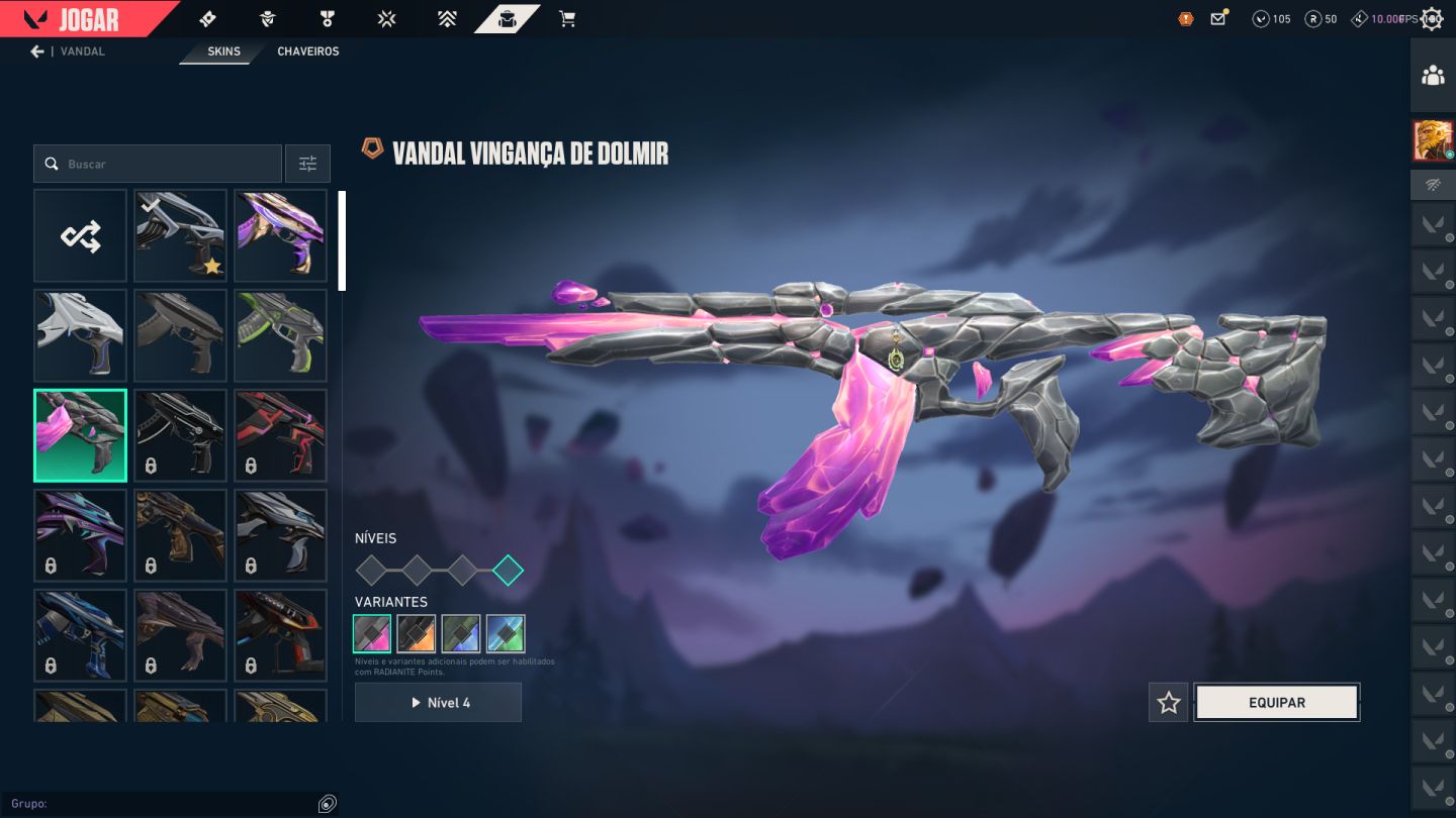 Conta valorant Nivel 138 / Dima 2 / 7 skins!
