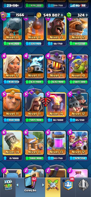 CONTA CLASH ROYALE 10.030 TROFÉUS | QUASE TODAS AS CARTAS | 12 EVOLUÇOES