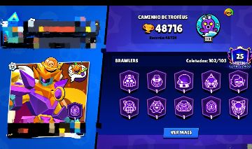 Conta de brawl stars upadissima com varias skins raras