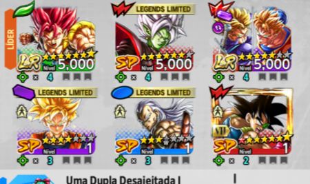 DRAGON BALL LEGENDS LR SHALET LR TRUNKS/GOHAN+30 MIL CRISTAIS (ANDROID)