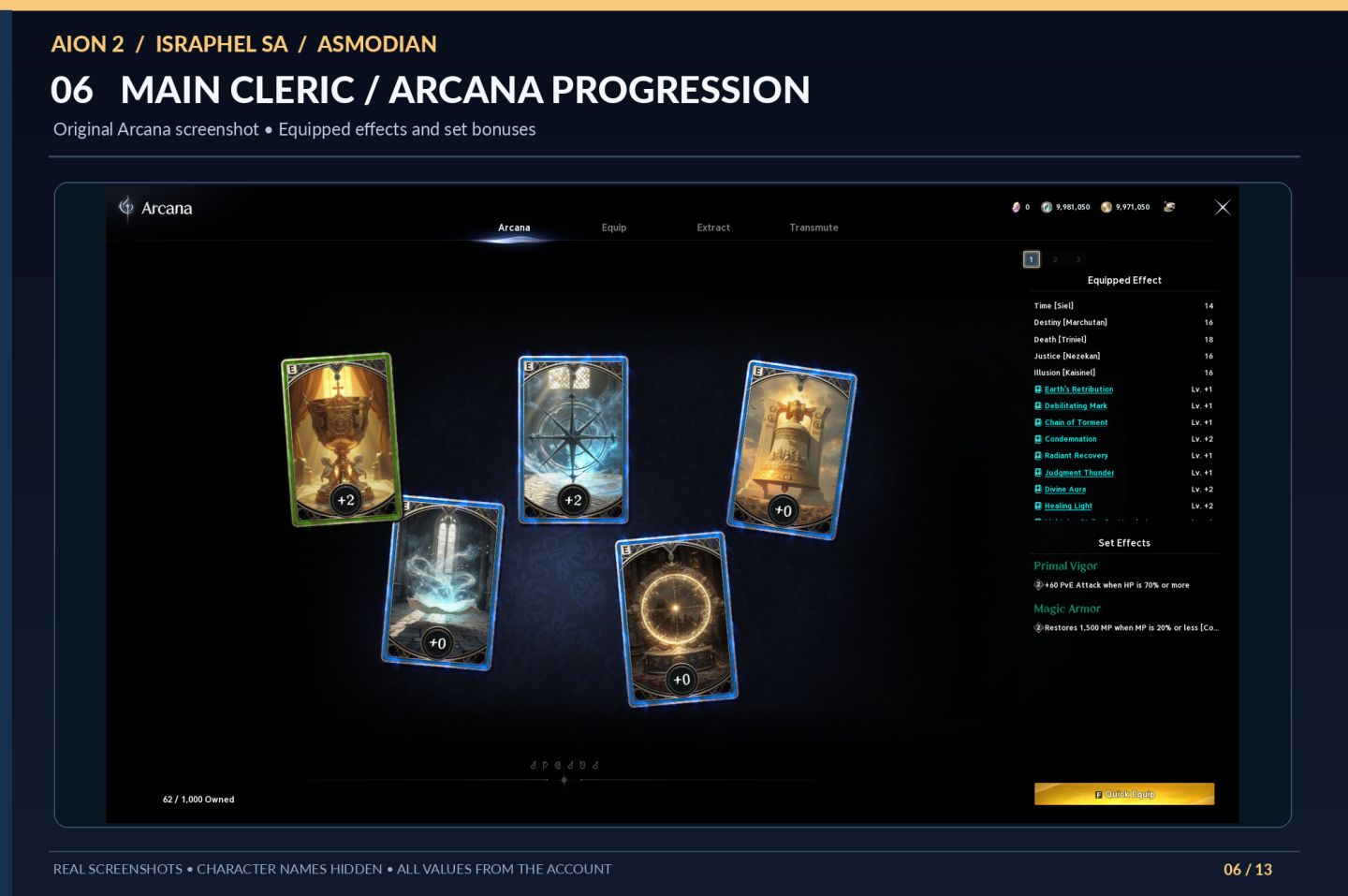 AION 2 SA | CLERIC/HEALER 2223 GS | 93K CP | 3 ALTS LV45 PARA FARM | ISRAPHEL AS