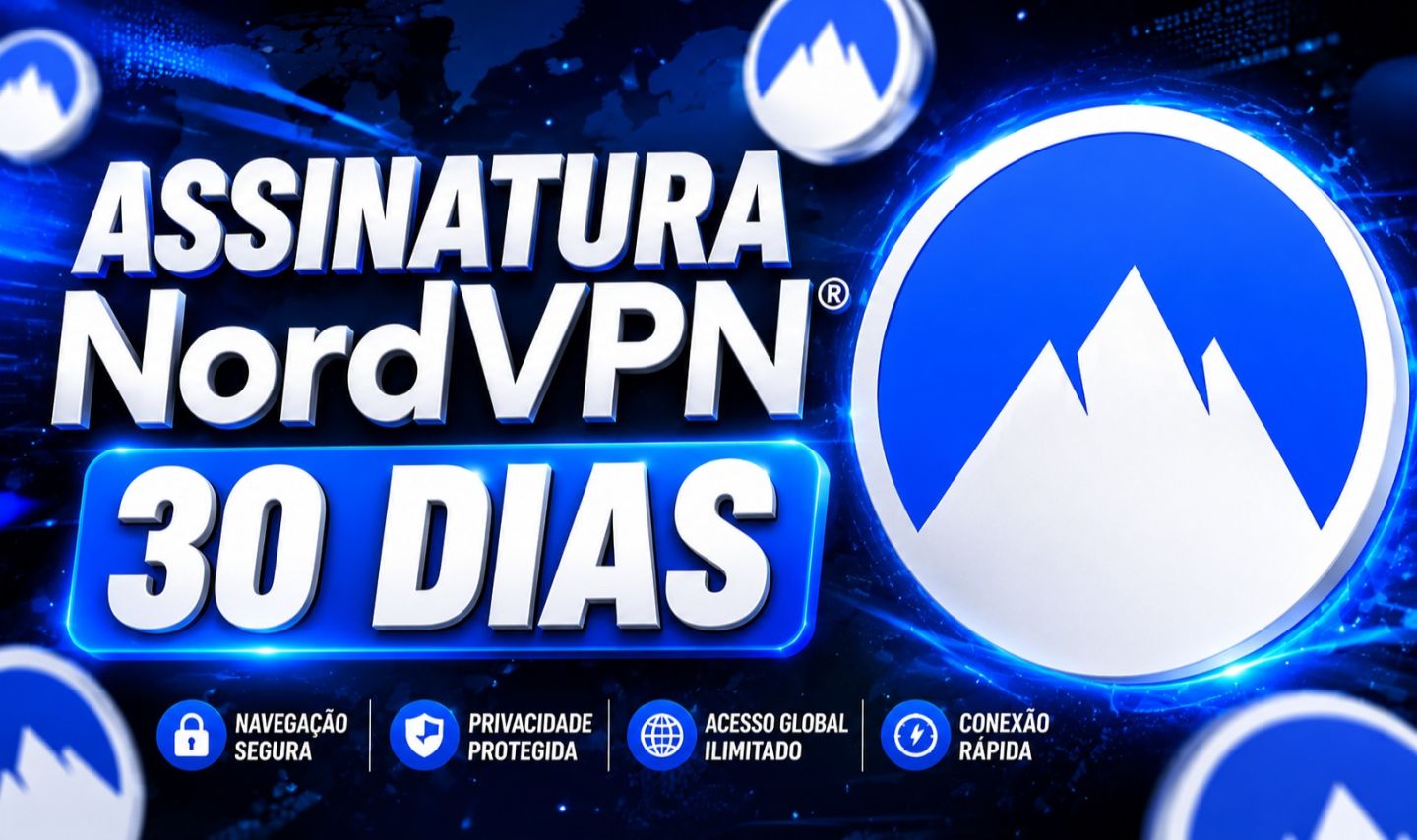 NORDVPN - 30 DIAS - PLANO BASICO/COMPLETO
