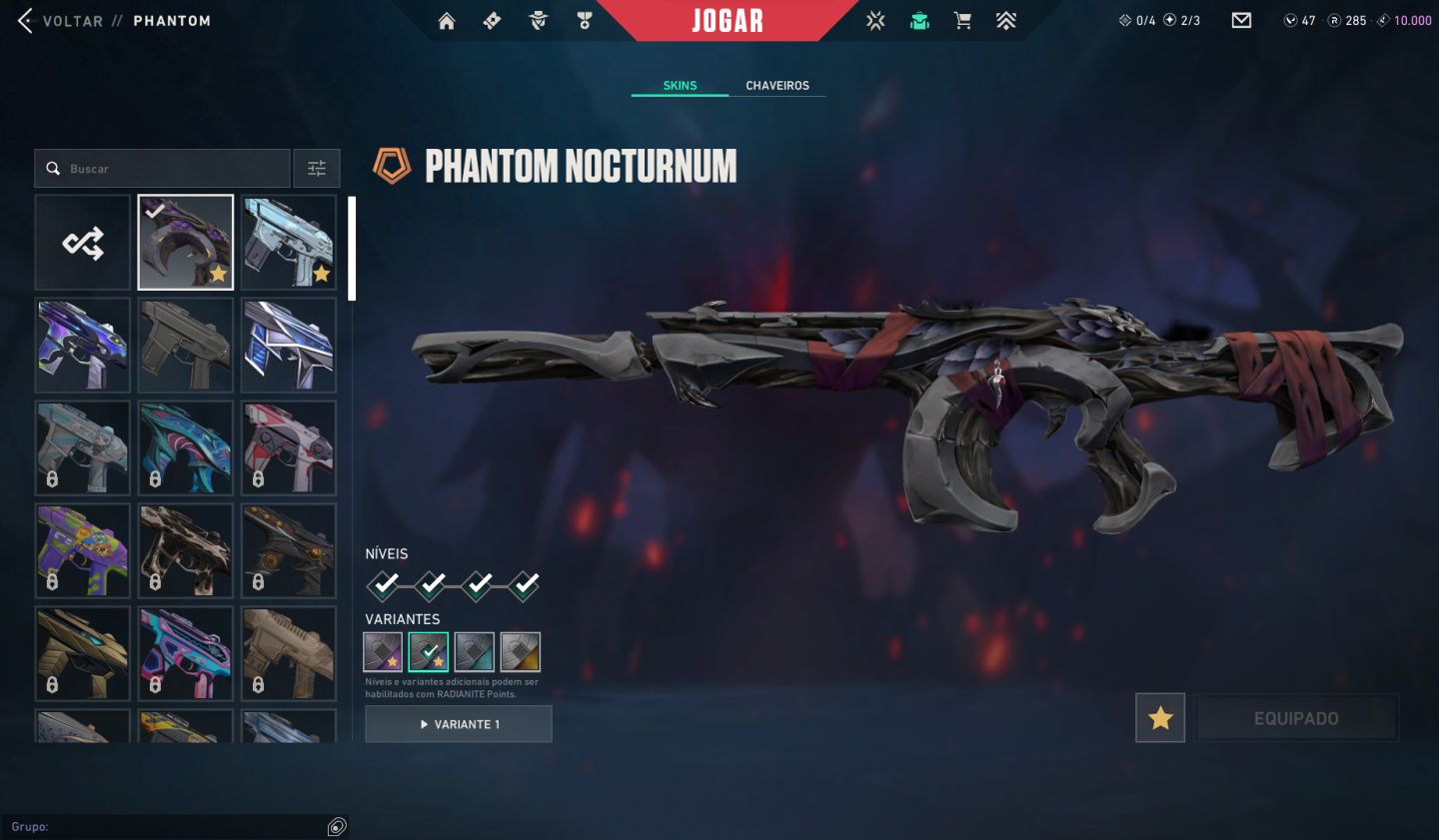 Conta de Valorant com Vandal kuronami, Prelúdio e RGX