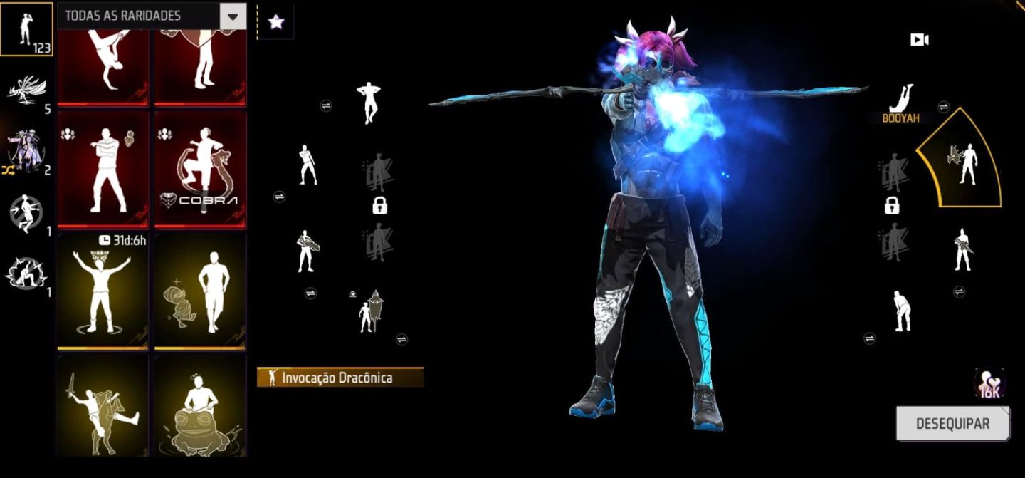 CONTA FREE FIRE RARA