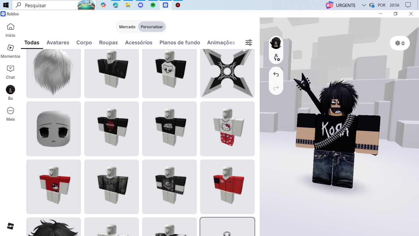 CONTA ROBLOX COM SKIN