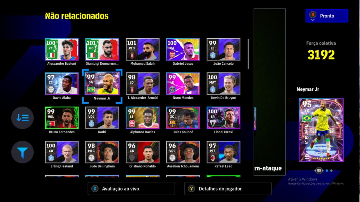 Conta efootball Steam/Pc messi big time, Pelé, etc.