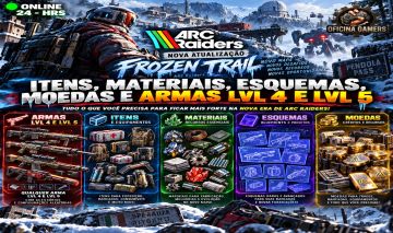 ARC Raiders - Materiais, Moedas,Esquemas,Armas LVL 4 con Accesorios - Preço TOP