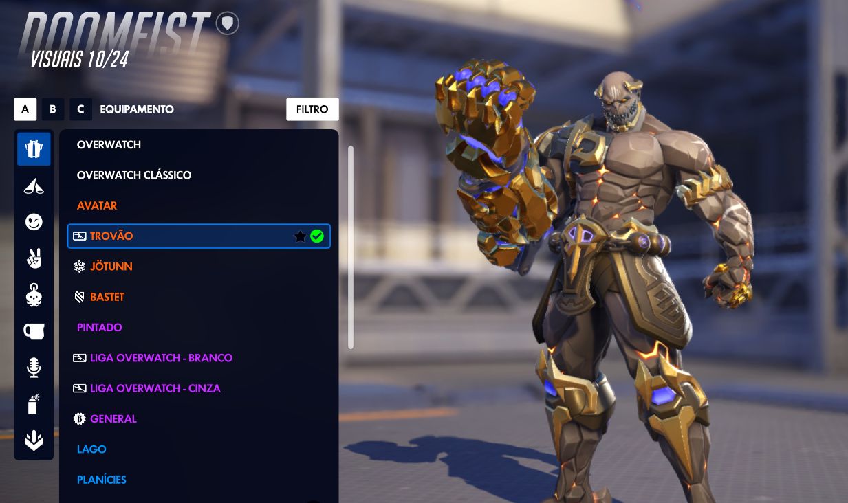 CONTA OVERWATCH MUITAS SKINS DE CAMPEONATO (DOOM TROVÃO/SIGMA MAESTRO)