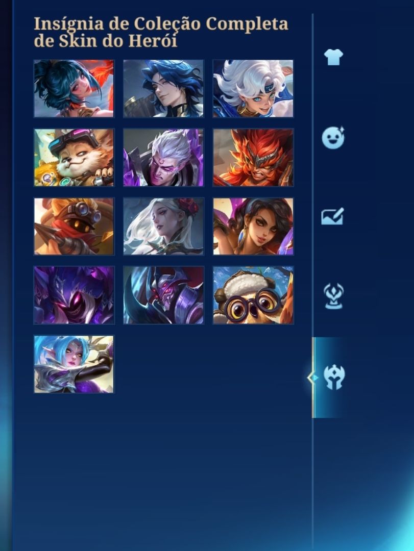 CONTA HIGH-END MOBILE LEGENDS COLEÇÃO RARA