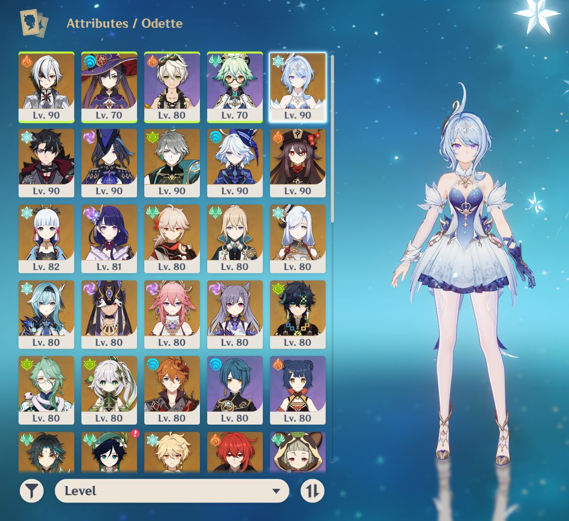 Conta HoYoverse | Genshin & HSR | YAE MIKO+ODETTE 20+T5 | HIMEKO E1S1 + 20+T5