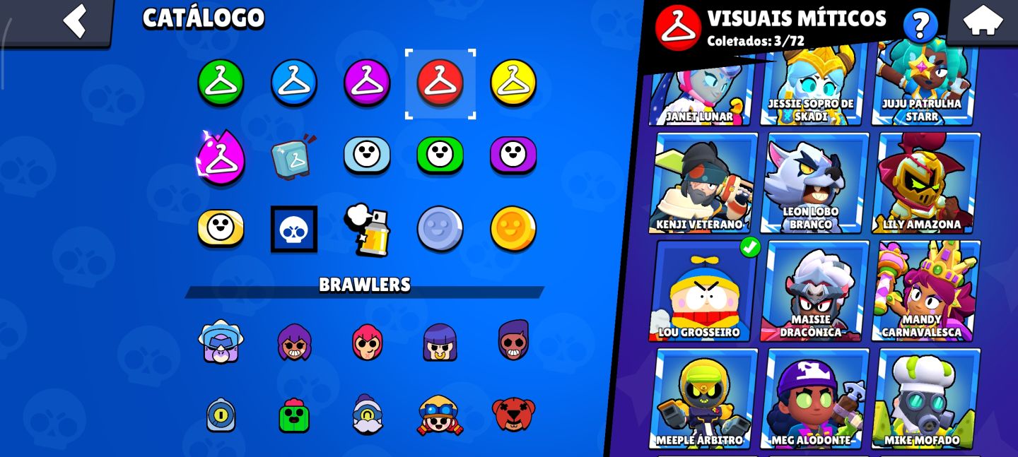 CONTA BRAWL STARS COM 54K TROFÉUS/96 BRAWLERS/ 24 LVL 11/ TROCA DE NOME GRÁTIS