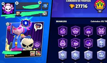 CONTA RANK 27716 COM 89 BRAWLERS E 193 SKINS