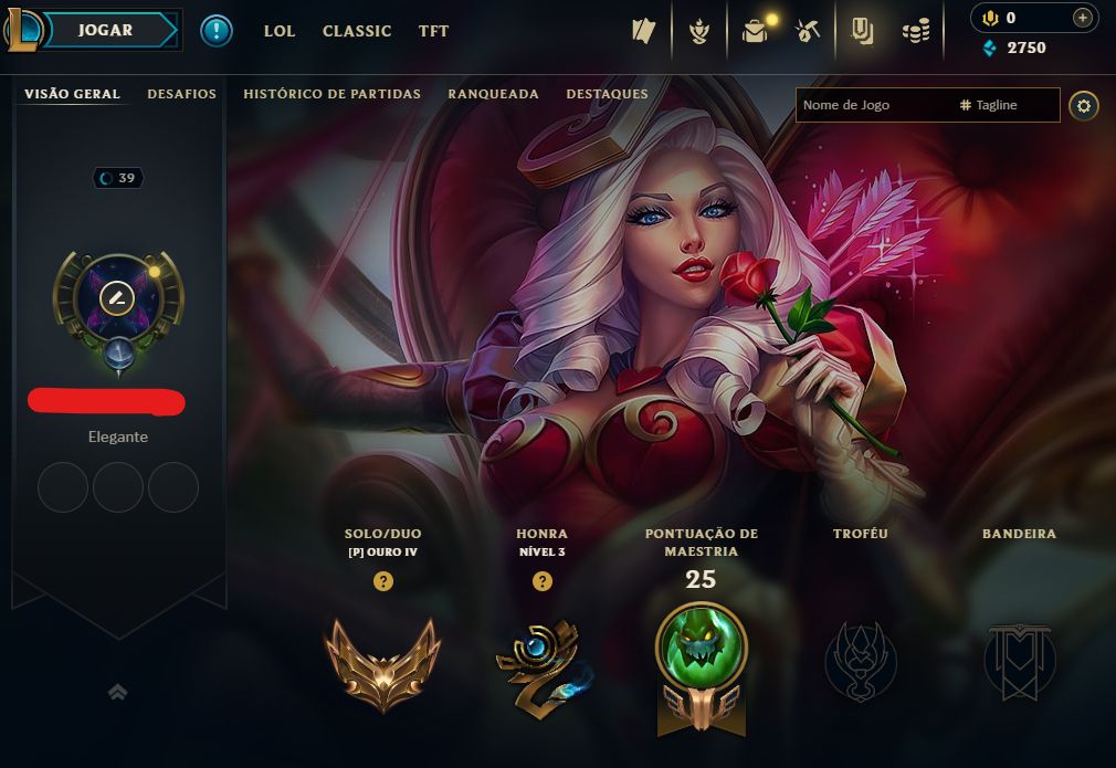 [Entrega Automática] Lol Ouro, 47 Skins, Upada na Mão, Mmr Top! 100% Segura