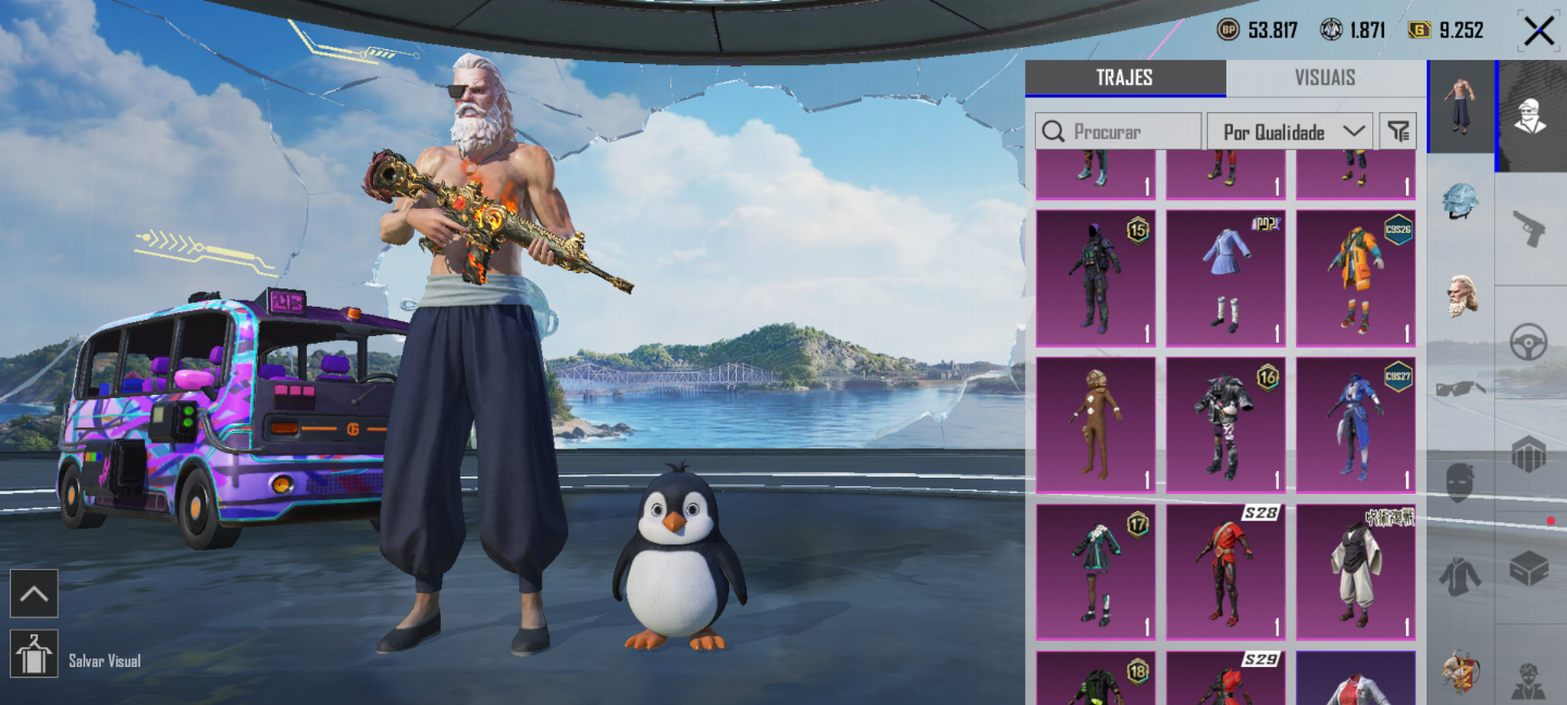 CONTA PUBG MOBILE FULL + SKIN GLACIAL E INFERNAL