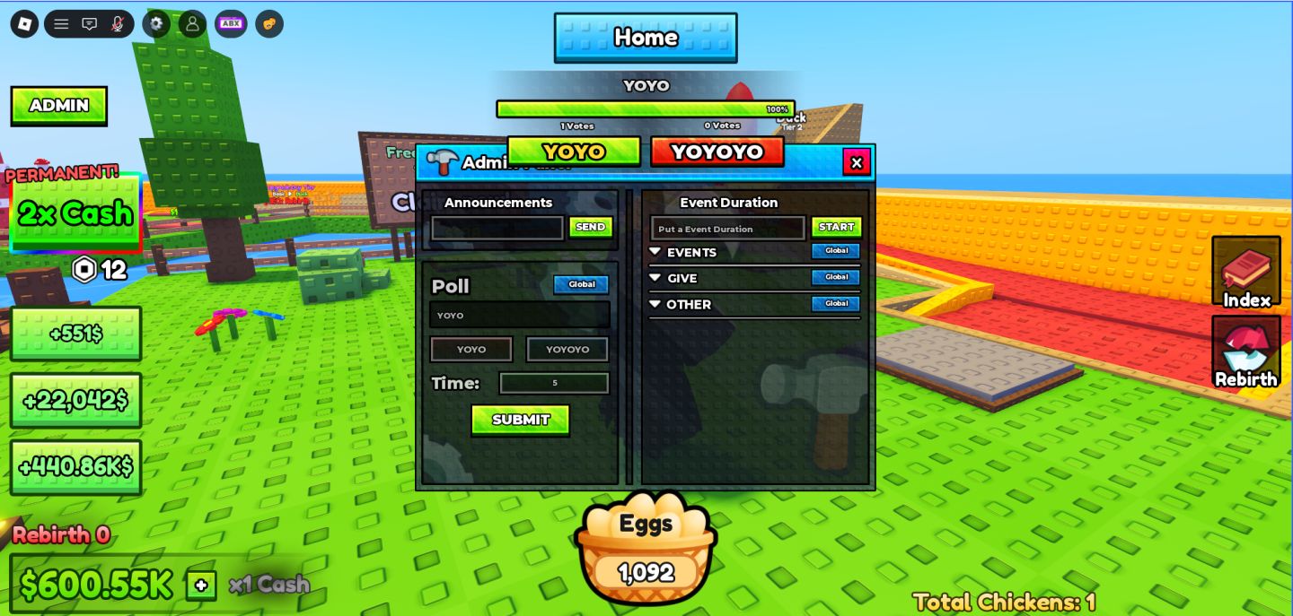 Chicken Kingdom - Jogo Completo de Magnata de Galinhas