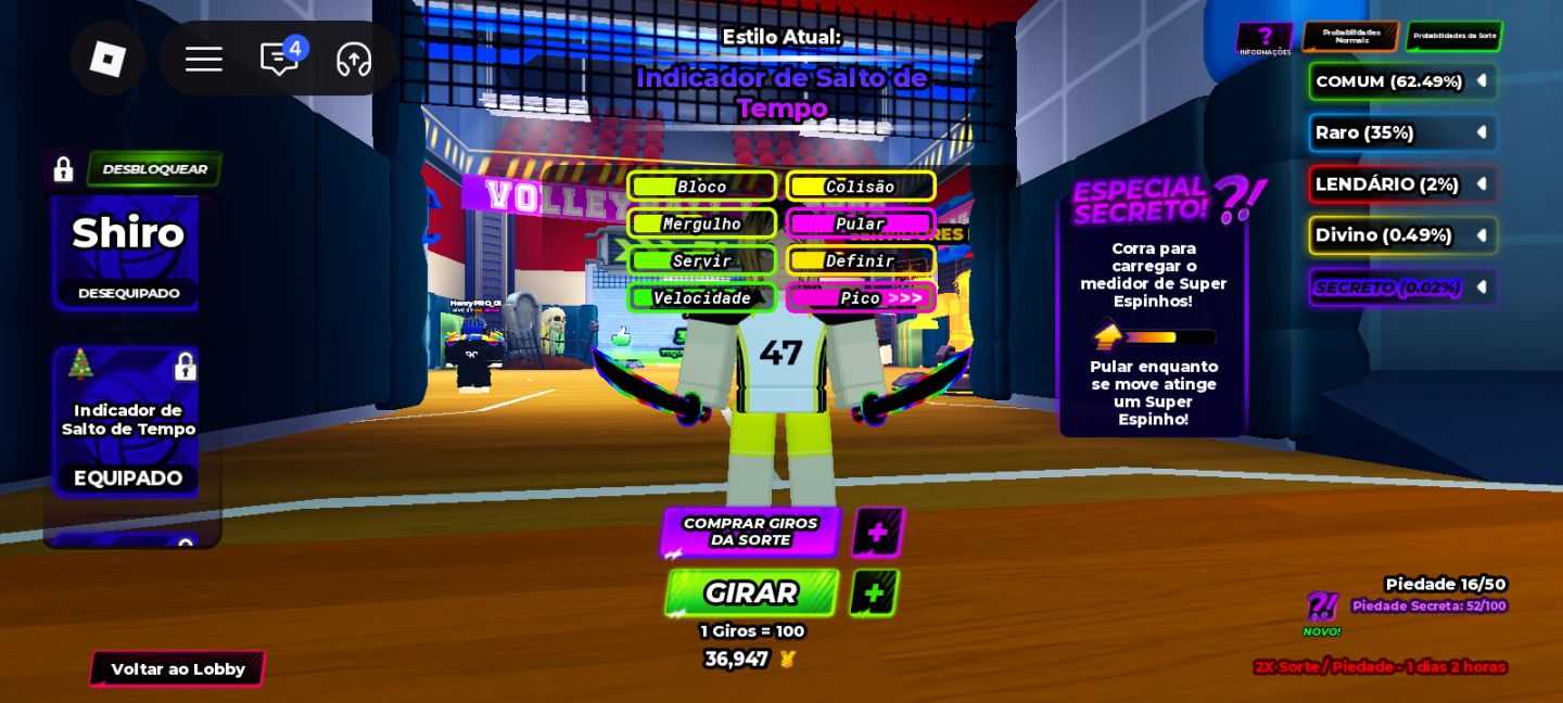 [Promoção] Conta de volleyball legends + extra de blue lock rivals + blox fruit