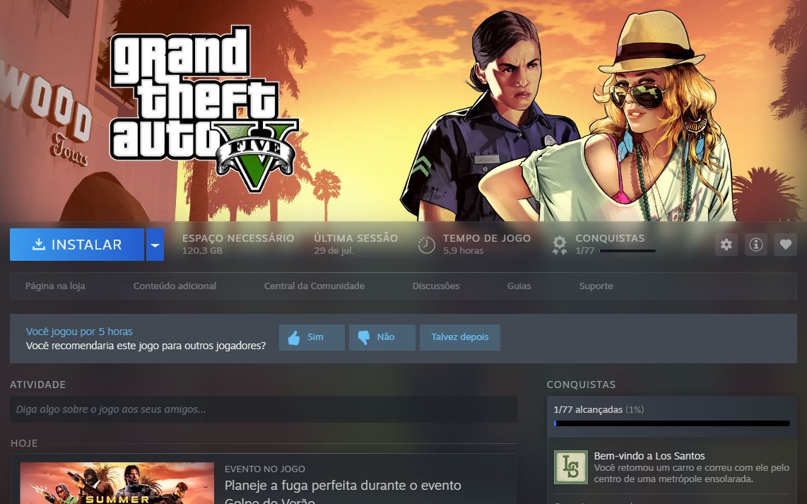 Conta stem com 2 gta 5 e o the forest