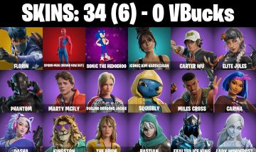 Conta Fortnite com Florin | Spider-Man (Brand New Day) | Sonic e 34 Skins