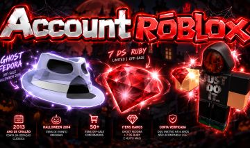 CONTA ROBLOX ANTIGA 2013 COM GHOST FEDORA + 50 OFFSALES E 3.5K DE RAP