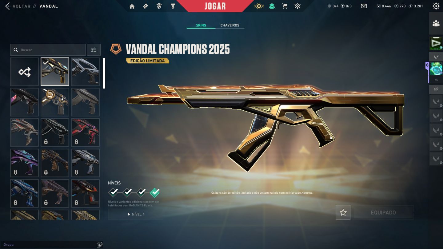 CONTA VALORANT CHAMPIONS 2025 9K de VP 1.5K GASTOS