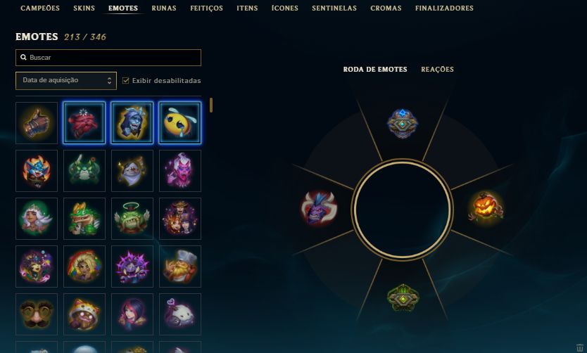 Conta LOL esmeralda lvl 586, full champs, 283 skins