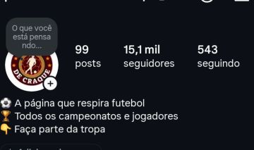 Conta de Instagram, 15k de seguidores