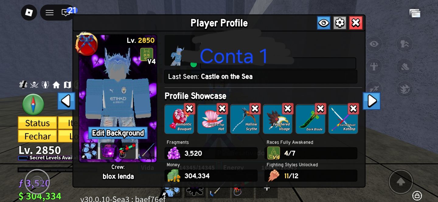 CONTAS BLOX FRUITS(BUDDA PERM , YORU , 2 MONEY E ETC) PROMOÇÃO DIA DAS CRIANÇAS