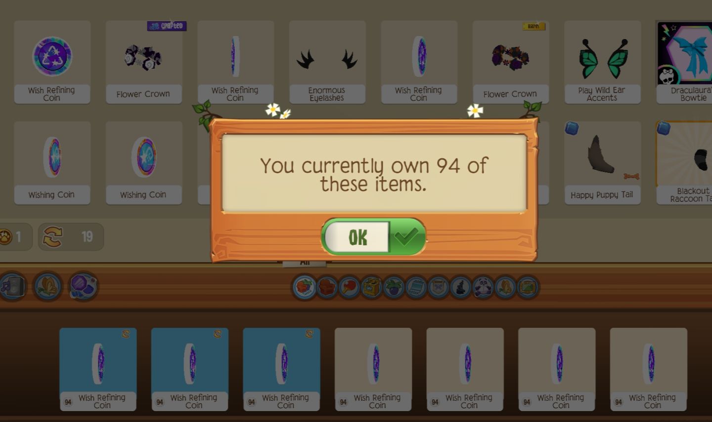WISH E REFINE COINS BARATOS ANIMAL JAM