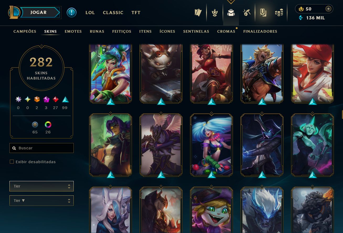 CONTA GOLD IV - 282 SKIN - FULL CHAMP + PREÇO BAIXISSIMO! - 100% SEGURA!