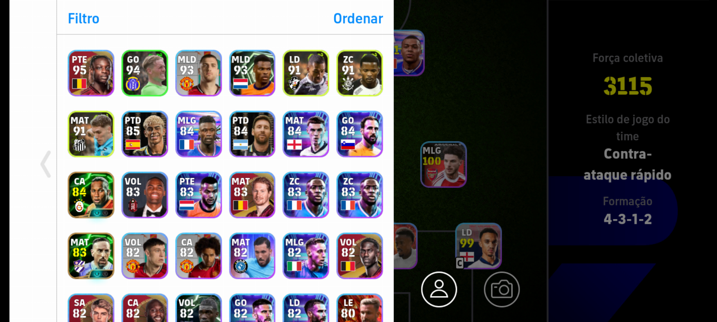 CONTA EFOOTBALL COM 3115 DE FORÇA