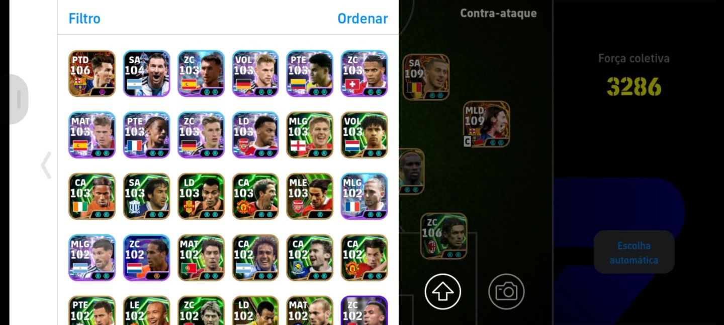 CONTA EFOOTBALL MOBILE META 3285 FORÇA, YAMAL E MESSI BIG TIME