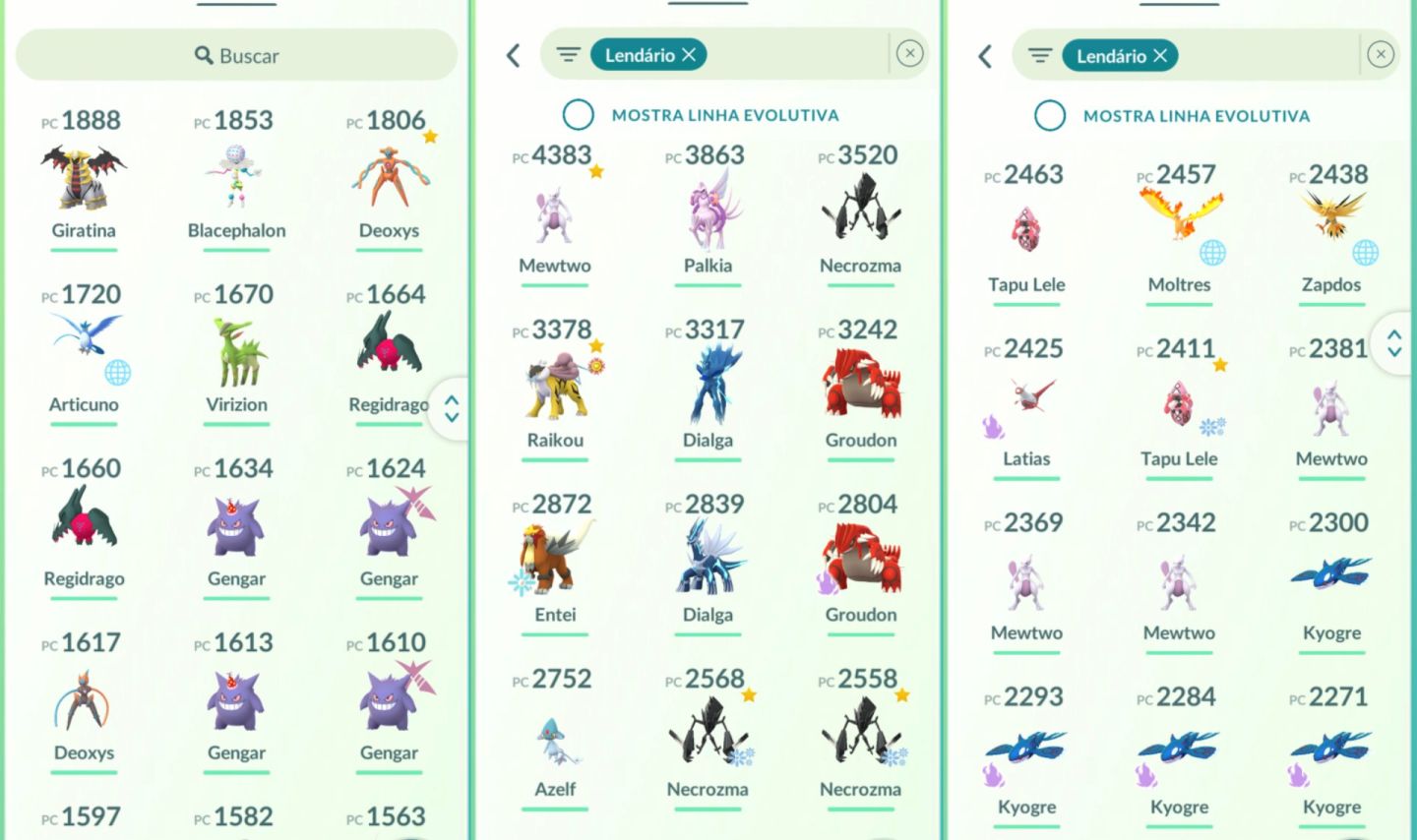CONTA POKÉMON GO LEVEL 52 | 69 LENDÁRIOS | 47 BRILHANTES
