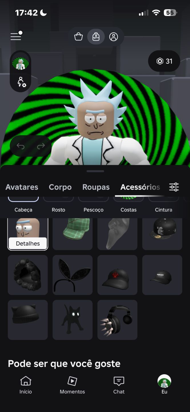 Conta Roblox (Roupas e acessórios) promoção!!