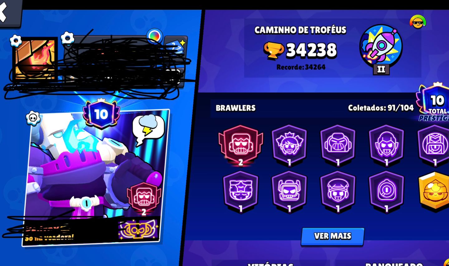 Contas brawl stars 34k trofeus