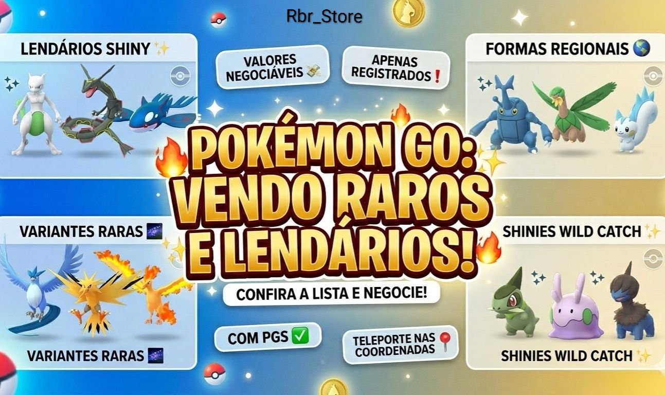 Pokémons a venda raros e lendários(pokémon GO)