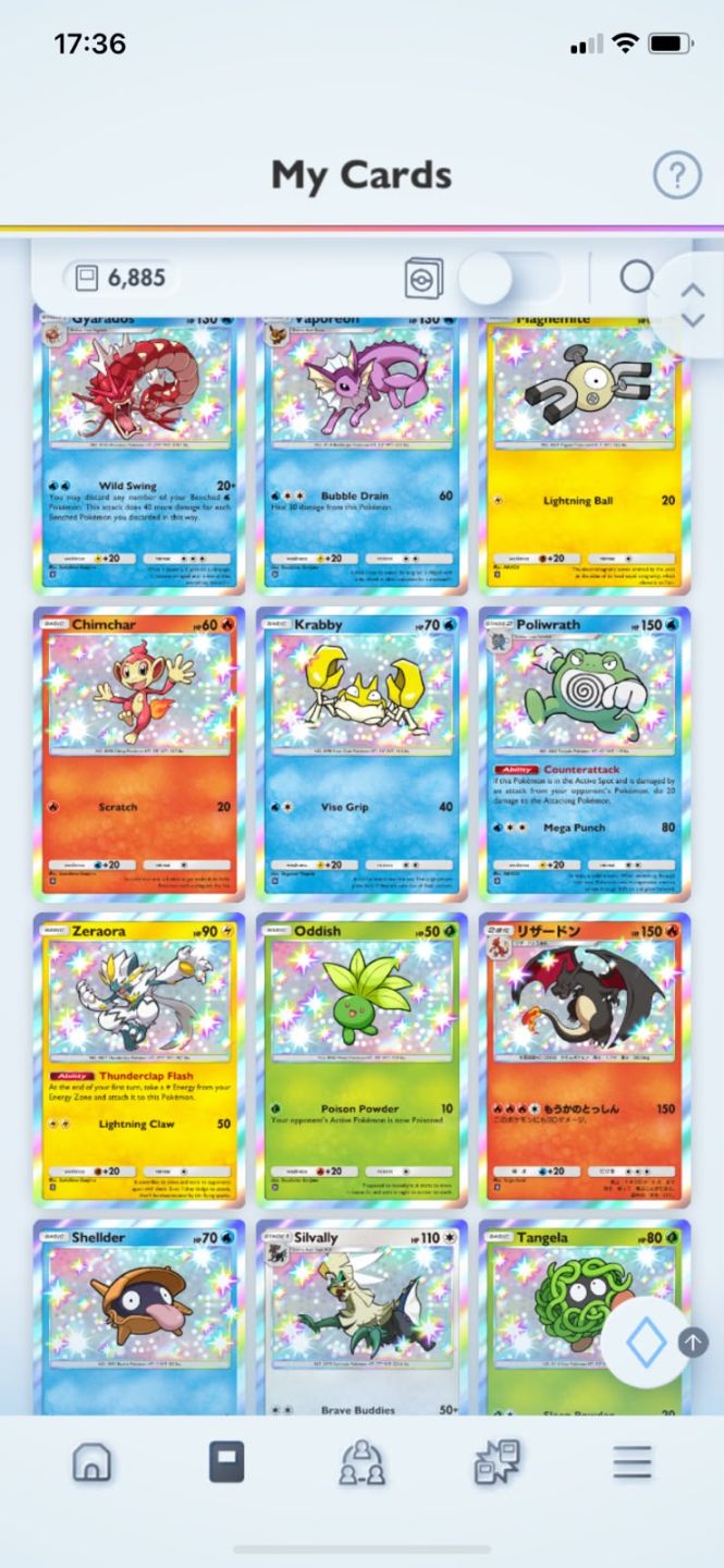 Conta pokemon tcg pocket level 56 com 7000 cartas