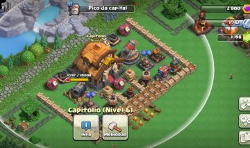 Clash Of Clans Clã de Nível 7 e Capitólio Nível 6 e Liga Ouro com CV 16 com lide