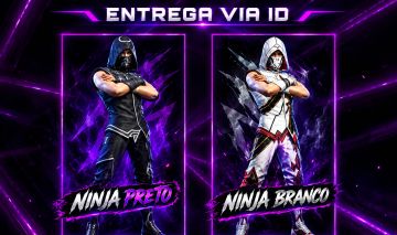 NINJA PRETO OU NINJA BRANCO, ENTREGA VIA ID