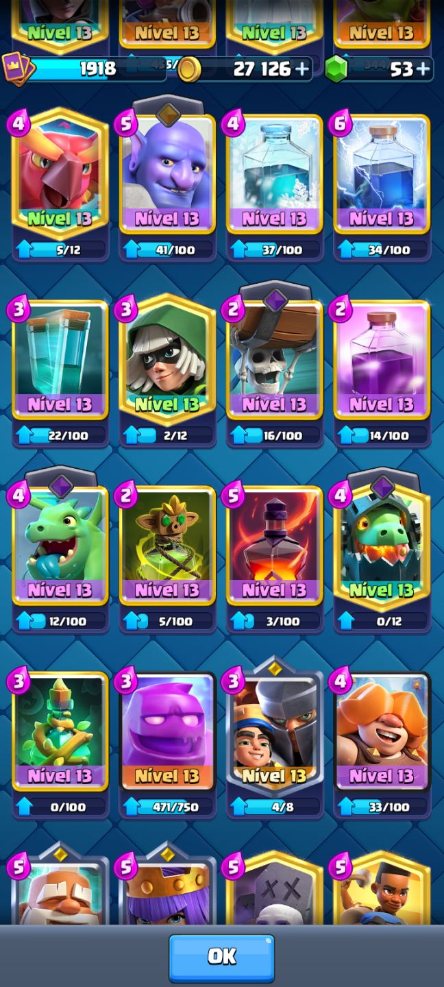 Conta de Clash Royale com 13k