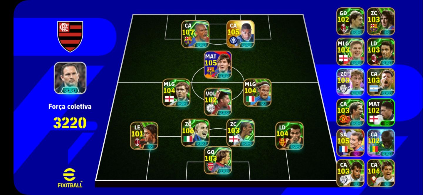 Conta de efootball muito booa
